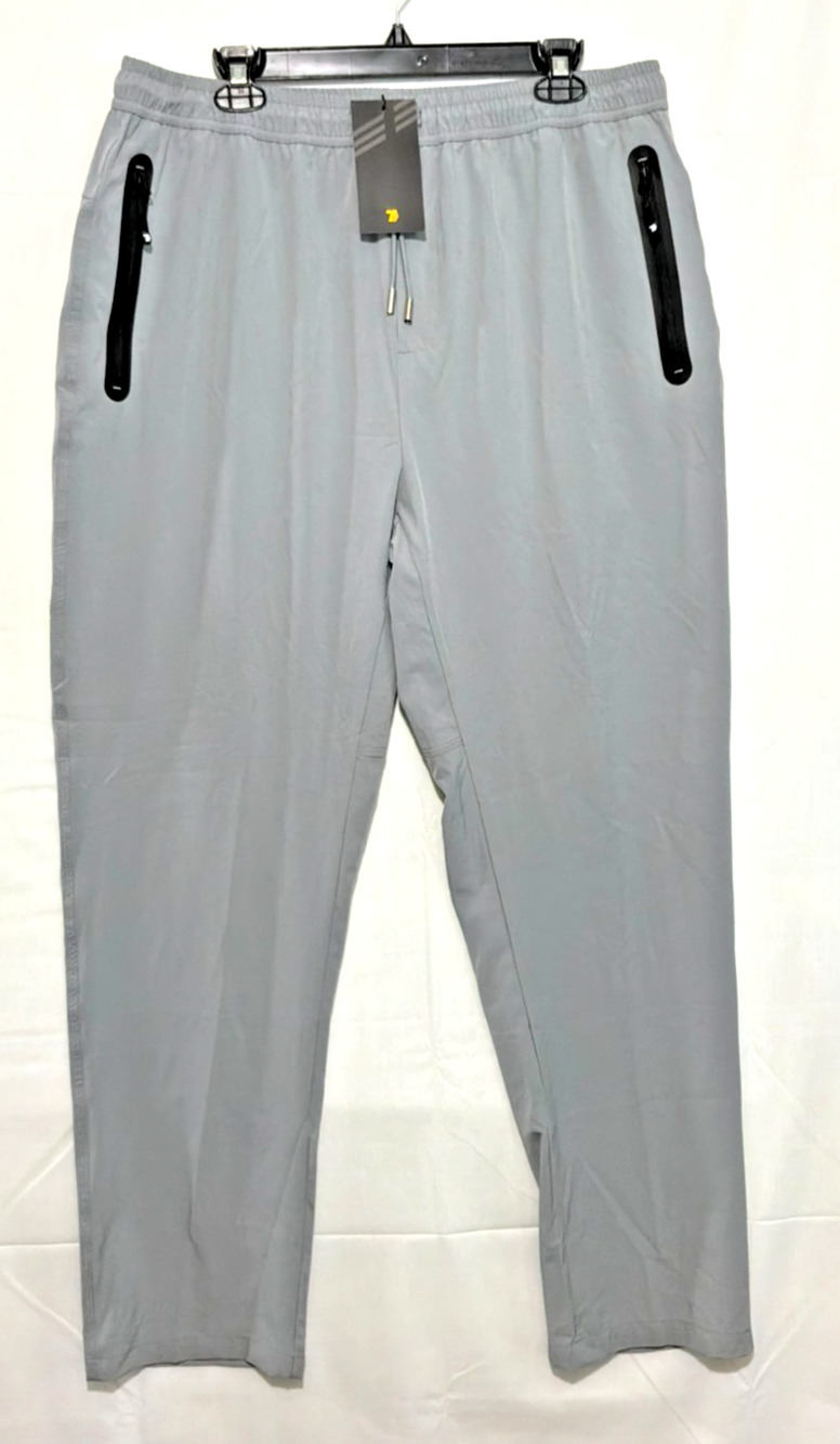 Travel Together With You Joggers Men's XL Gray Pants Elastic Waist Drawstring